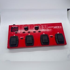 Zoom GFX-1 Red Multi-Effects Guitar Effect Pedal Used Tested Main unit only